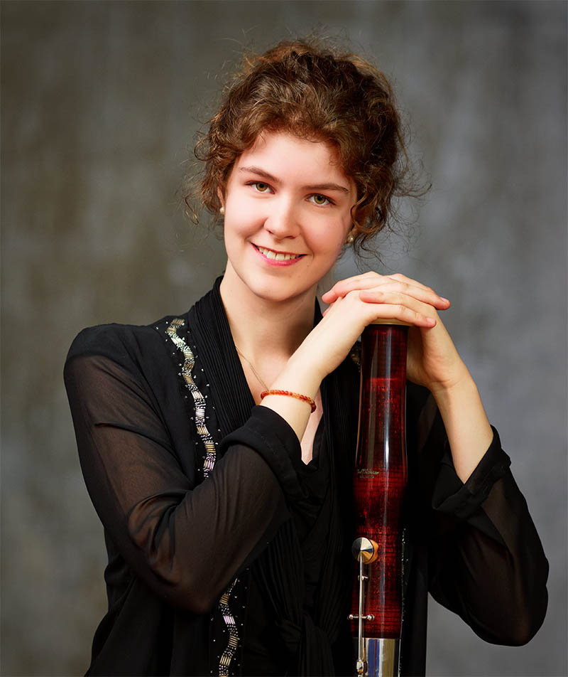 Fagottistin Lisanne Traub im Musikforum Katharinenkirche.